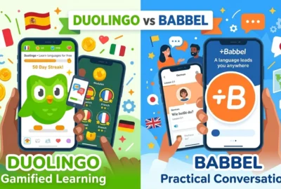 Duolingo vs Babbel Spanisch App Vergleich auf Smartphone